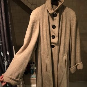 Wool long maxi coat